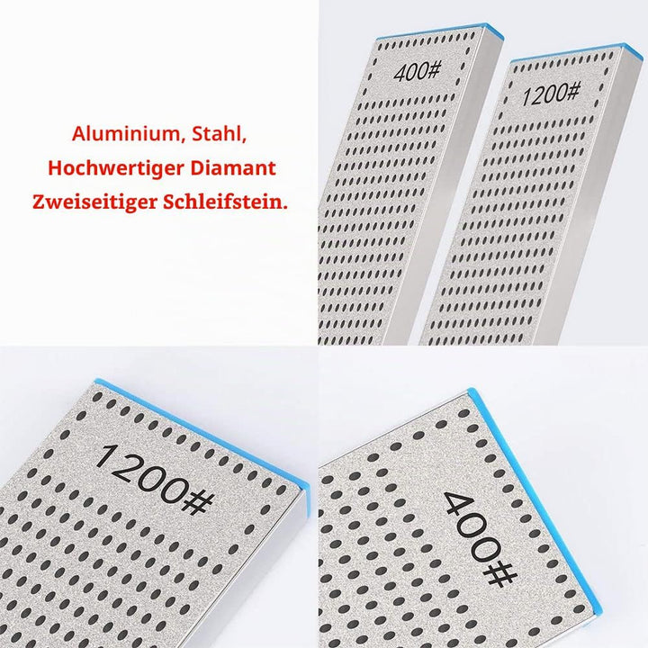 Obluesky Diamant-Abflachungsstein Knetplatte doppelseitig (400 & 1200) Körnung Diamant-Schleifplatte