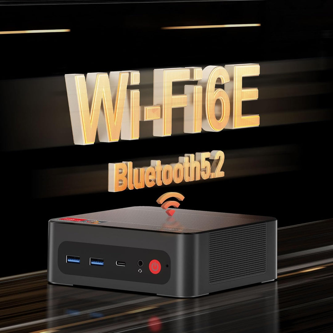 BOSGAME [Dual LAN] P4 Mini PC Windows 11 Pro, AMD Ryzen 7 5700U (8C/16T, up to 4.3Ghz) 32GB DDR4 1TB