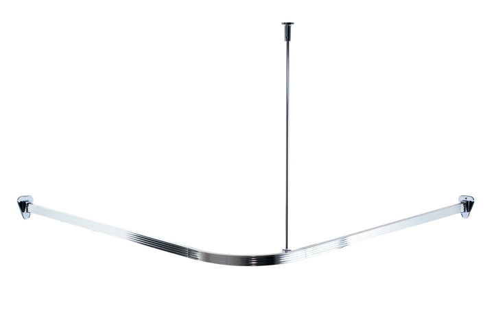 RIDDER 52000 Duschvorhangschiene, Duschvorhangstange, ca. 90 x 90 cm, Aluminium, poliert 90x90 cm Ch