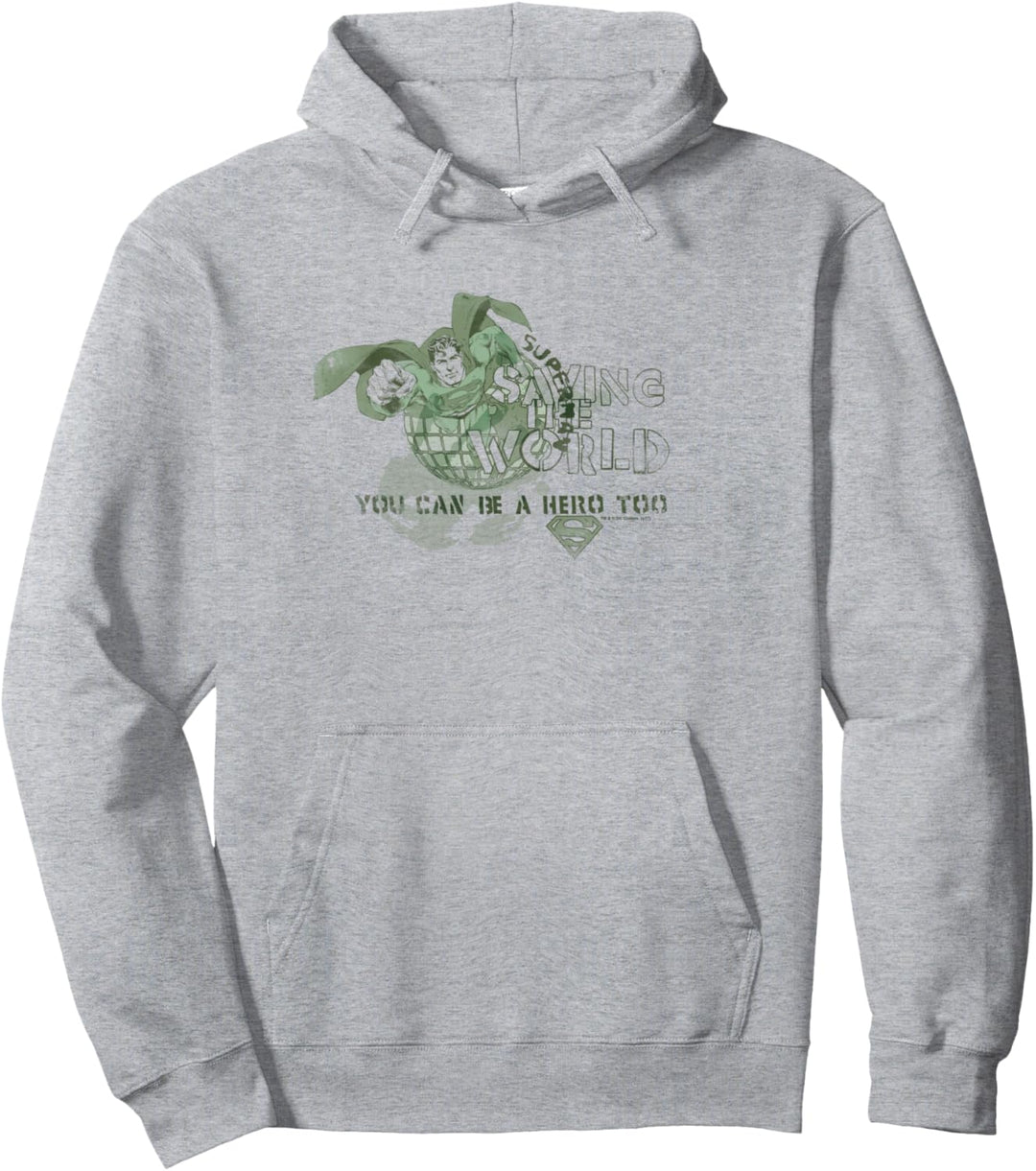Superman Saving The World Pullover Hoodie