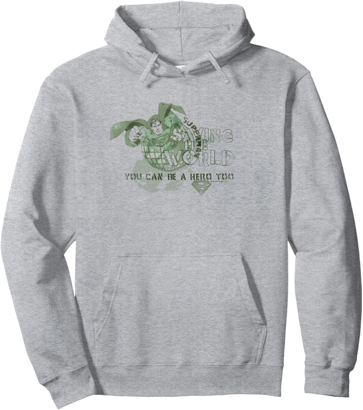Superman Saving The World Pullover Hoodie