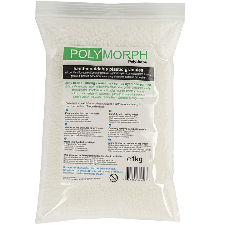 Polyshape Polymorph - formbare Plastikgranulate für Selbermachen, Zahnprothesen, Spezialeffekte - 1k
