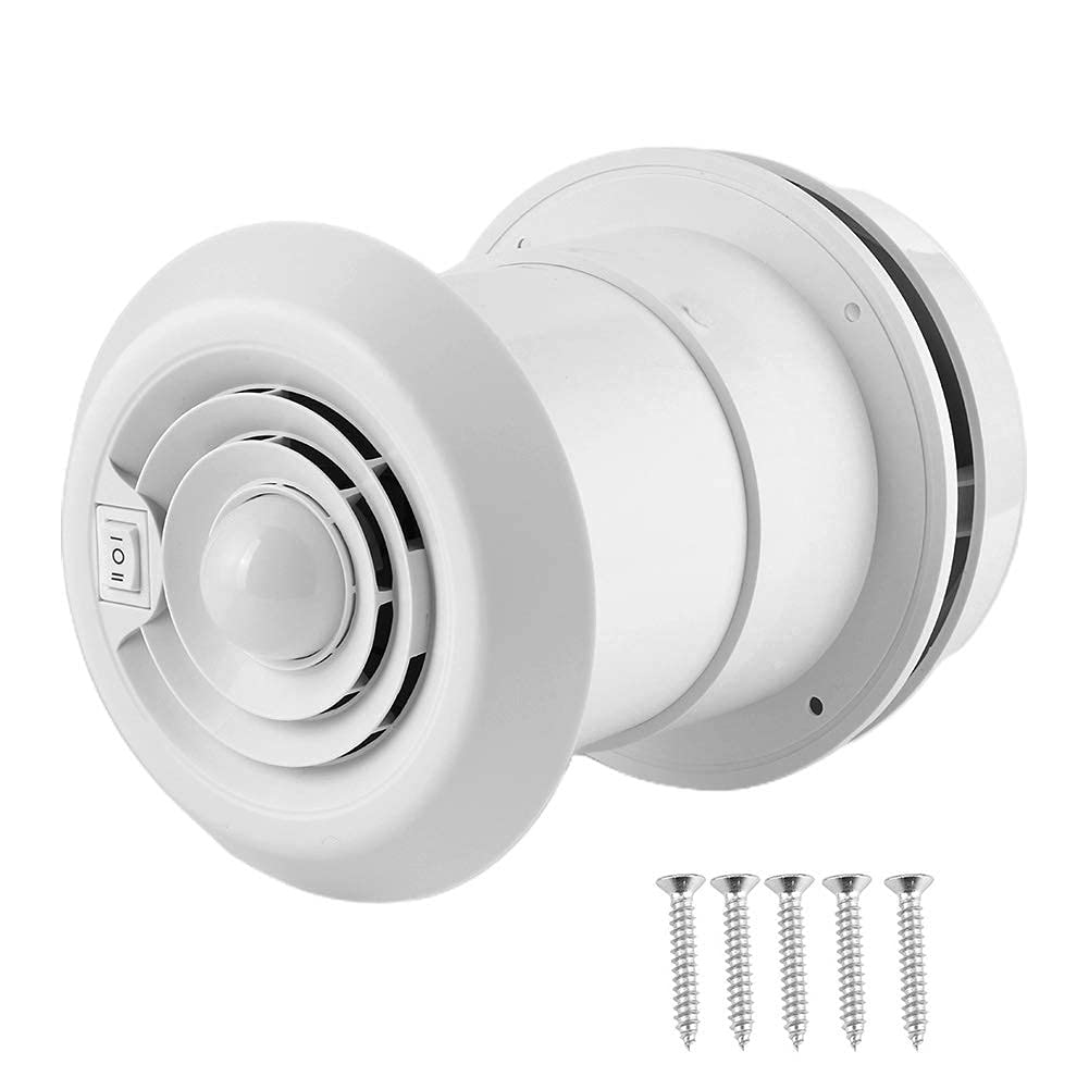 EVGATSAUTO RV Dachlüftung, 12V Dachventilator 5000R/mini LED Luftdecke Lüftungsgitter Rund für Wohnm