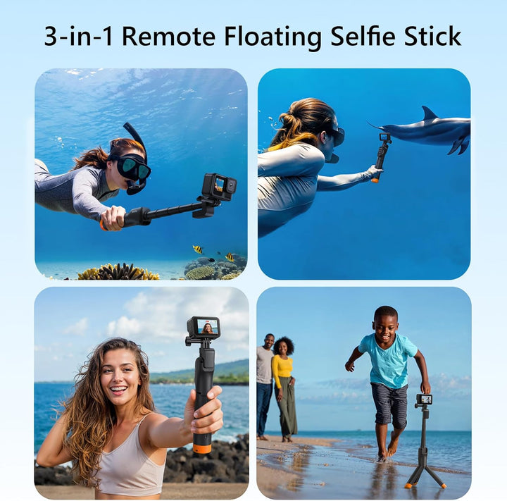 Schwebender Handgriff Selfie Stick Stativ Wasserdicht Ausziehbares Selfie Einbeinstativ Griff mit Bl