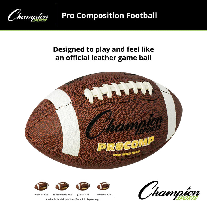 Champion Sports Pro Comp Series Fussball – mehrere Grössen PeeWee (Kinder) Grösse, PeeWee (Kinder) G