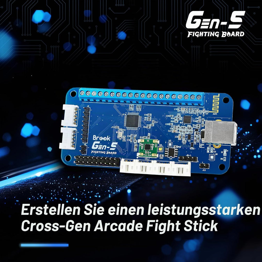 Brook Gaming GEN 5 Wired Fighting Board – Kompatibel mit PS5, PS4, NS, NS2 und PC/Ultra-niedrige Lat