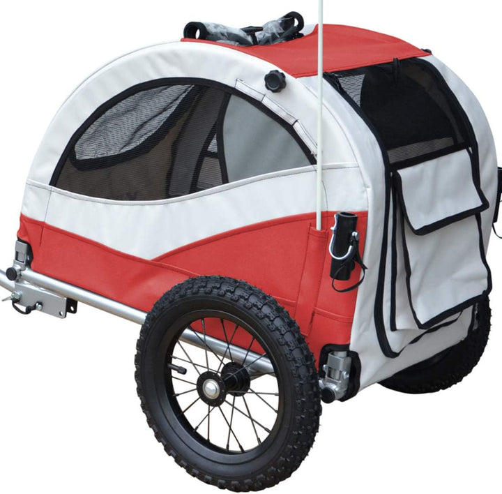 PAPILIOSHOP KUMA Anhänger Fahrradwagen Kinderwagen Transport Hund Tiere (rot), Rot
