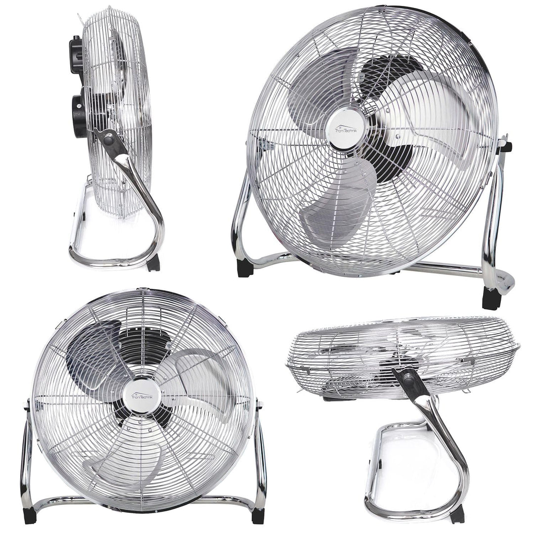 Tronitechnik® XL Windmaschine mit 45 cm Ø | Ventilator verstellbarer Winkel | Bodenventilator 3 Stuf