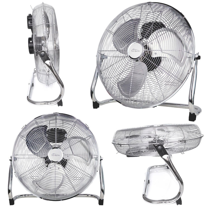 Tronitechnik® XL Windmaschine mit 45 cm Ø | Ventilator verstellbarer Winkel | Bodenventilator 3 Stuf
