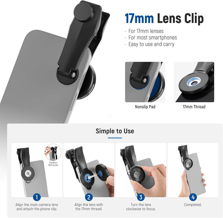 NEEWER 37mm Spiral Halo Prism Filter mit Handy Clip, K9 Kristallglas Effektfilter Prismenfilter, Obj