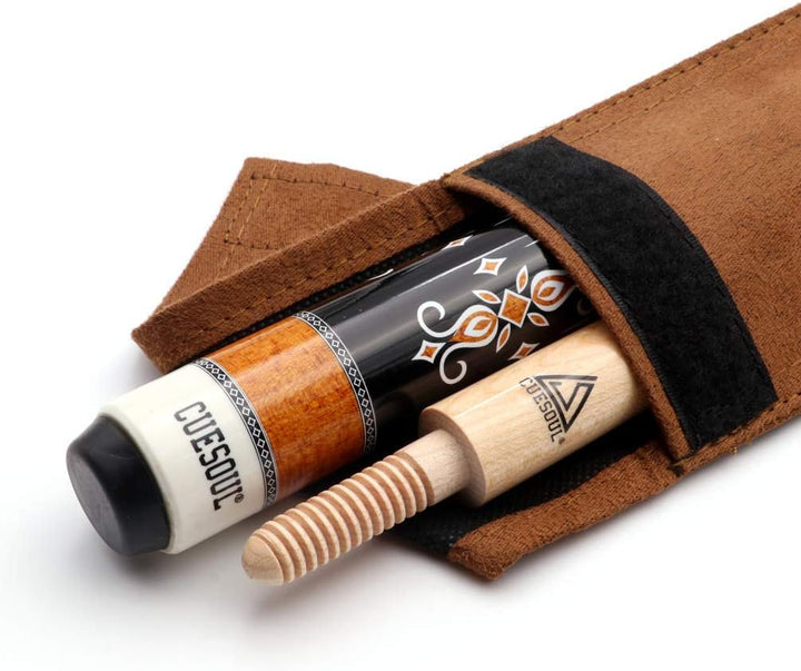 CUESOUL 3 Kissen Carom Billard Queue 56 Zoll Gewicht 18 Unzen, Holzverbindungssystem orange, orange