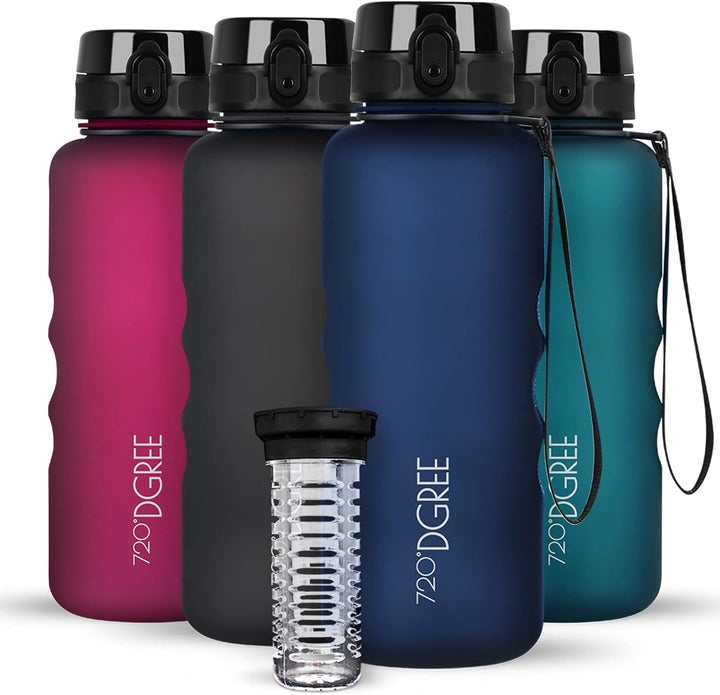 720°DGREE Trinkflasche 1,5l “uberBottle“ +Früchtebehälter - BPA-Frei, Auslaufsicher - Wasserflasche