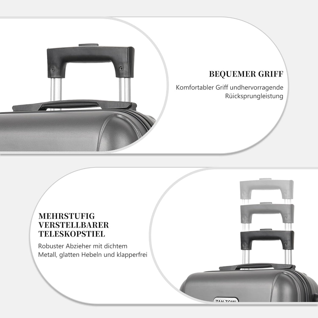 MoFut Koffer, Handgepäck Koffer, Hartschalenkoffer Trolley Rollkoffer Suitcase, Reisekoffer mit Roll