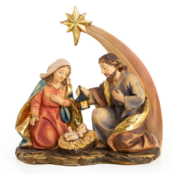 Logbuch-Verlag Weihnachtskrippe Maria Josef Jesukind - kleine Krippe Tischkrippe Weihnachten Geschen