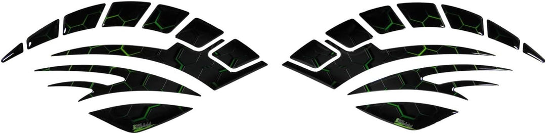 BIKE-label Tankpad Seitentank Motorrad Aufkleber Grün kompatibel für Kawasaki 800740