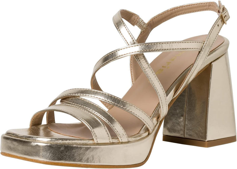 Tamaris Damen 1-1-28366-20 Sandale 36 EU Light Gold, 36 EU Light Gold