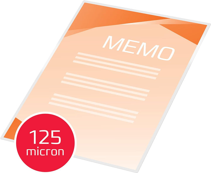 GBC selbstklebende Laminierfolien A5 125 mic, Peel'nStick, Robuste Laminiertaschen im 100er Pack, Gl