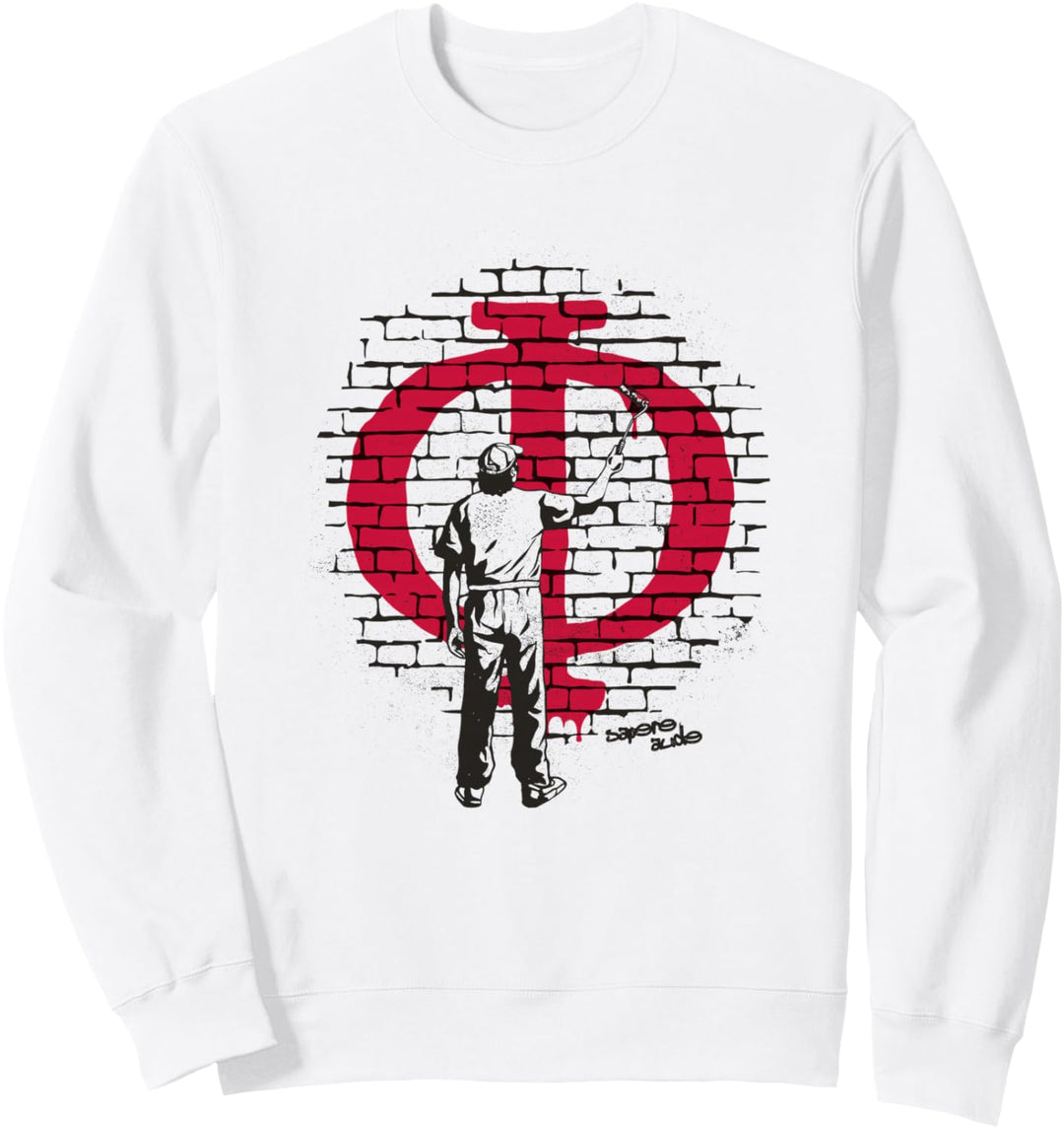 Phi Buchstabe Sapere Aude Graffiti Street Art Philosophie Sweatshirt