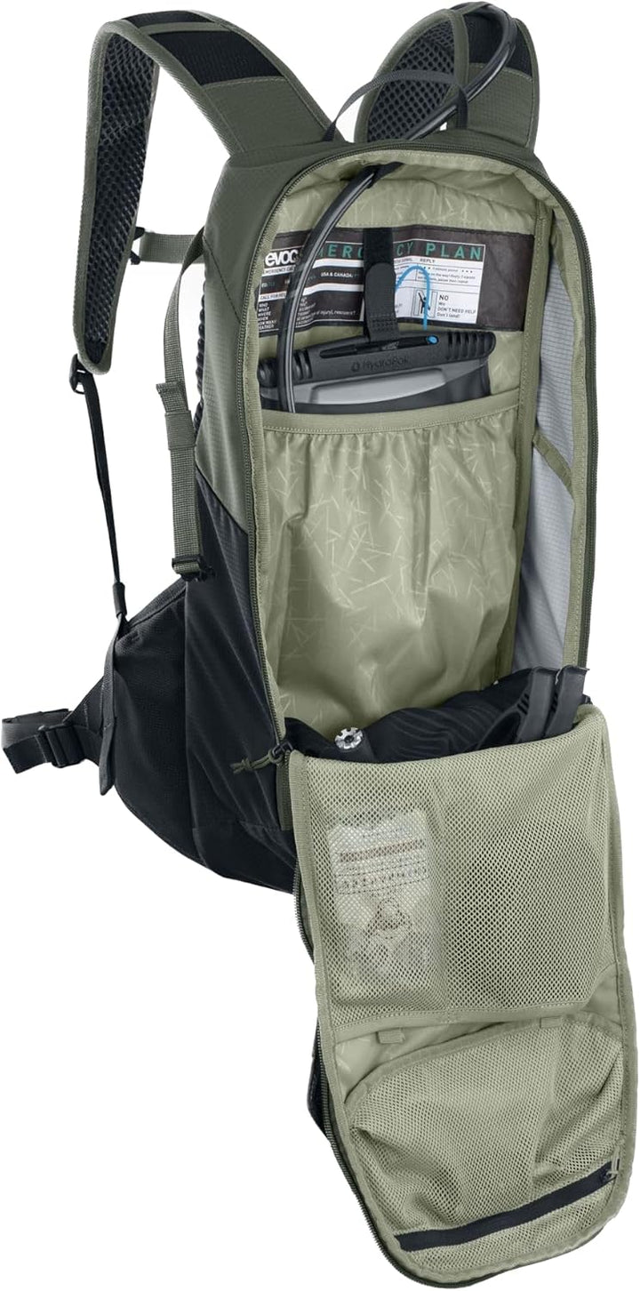 EVOC RIDE 12 Protektor Fahrradrucksack, Trekkingrucksack für Trails &amp; Alltag (cleveres Taschenmanage