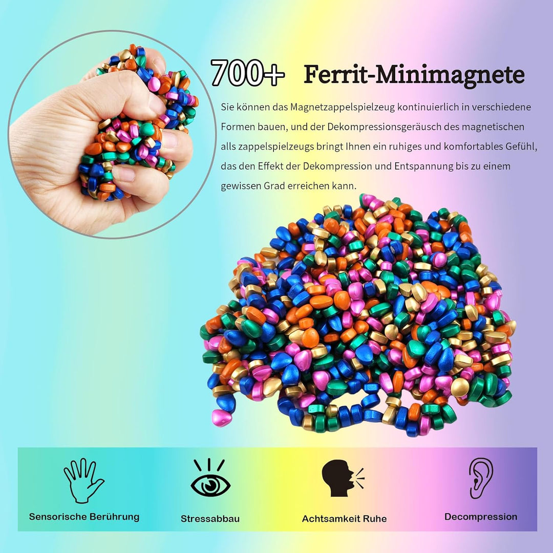 YANZHE Magnetsteine Stresskiller - Ungefähr 700 Stück Premium Mini-Magnetkugeln als Anti-Stress Spie