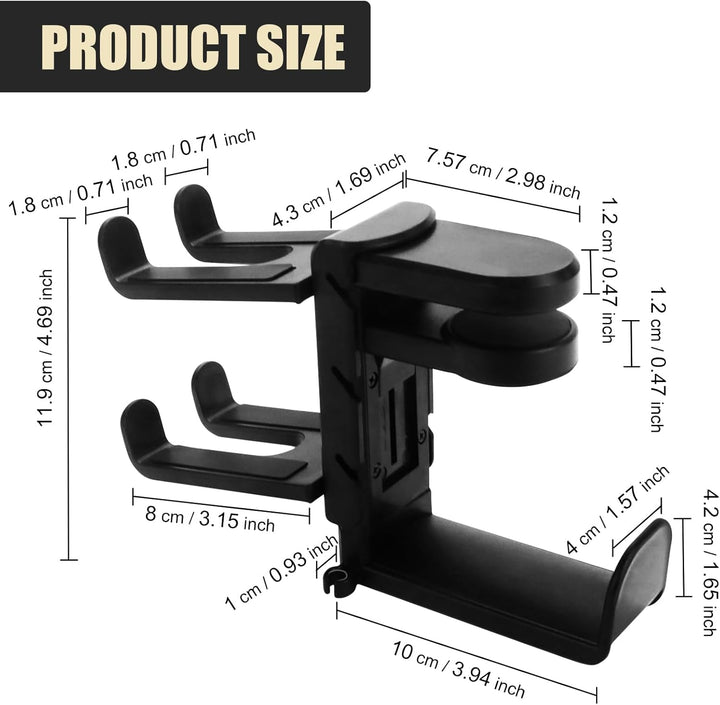 Headset Und Controller Halterung, Controller Halter With Griffhalter Kabelhalte 360° Drehbarer Gamin