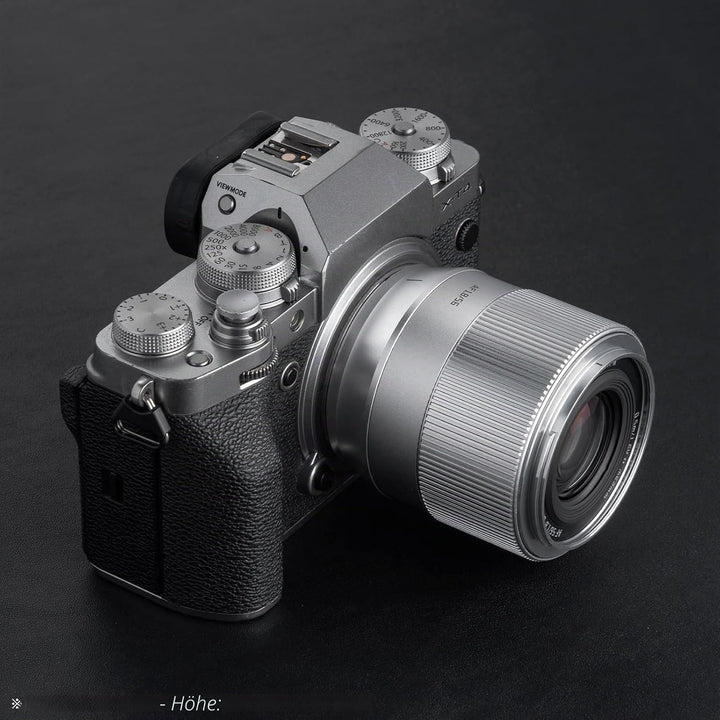 TTArtisan 56 mm F1.8 Autofokus AF Objektiv mit Metallgehäuse, kompatibel mit FujiFilm X Mount, Silbe