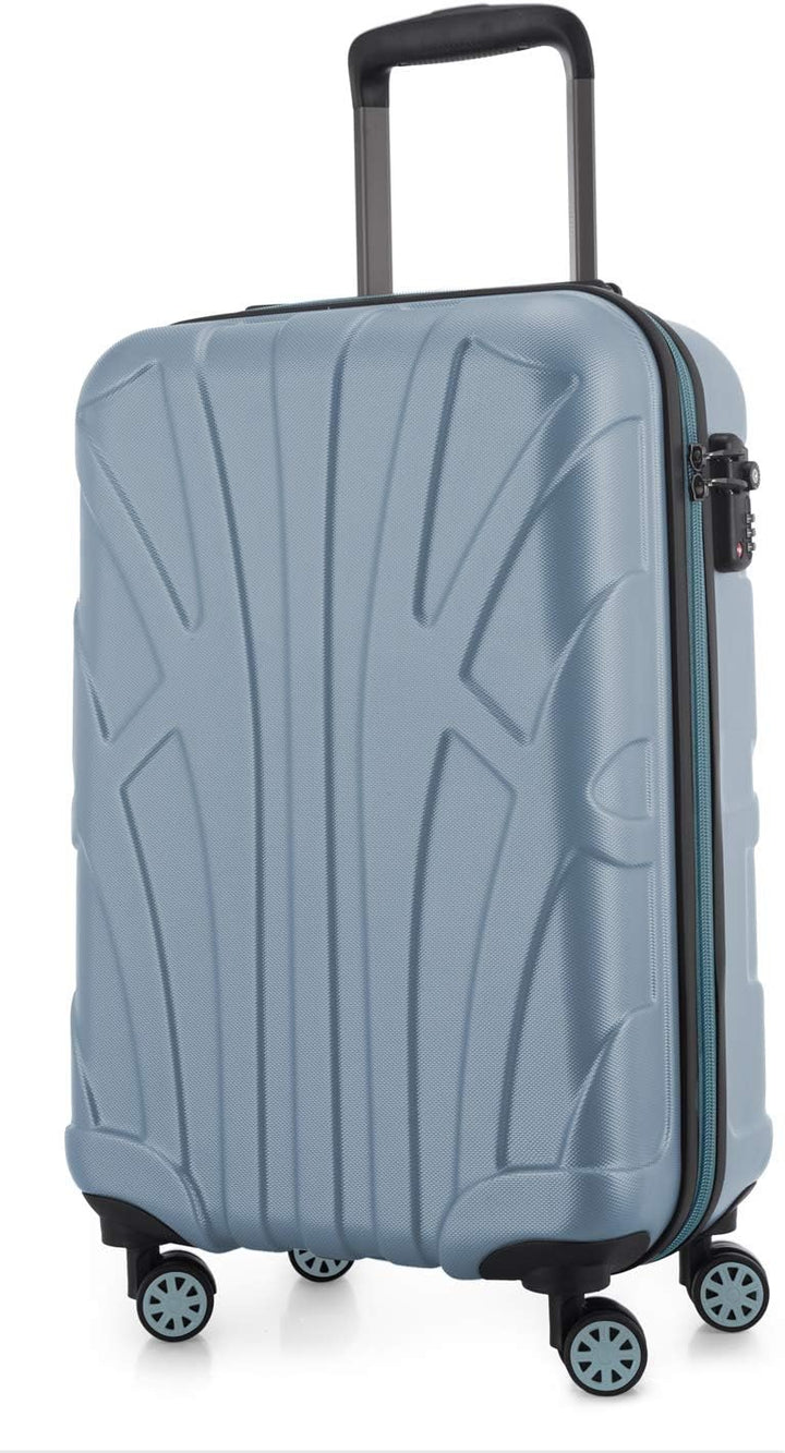 suitline Handgepäck Hartschalen-Koffer Koffer Trolley Rollkoffer Reisekoffer, TSA, 55 cm, ca. 34 Lit