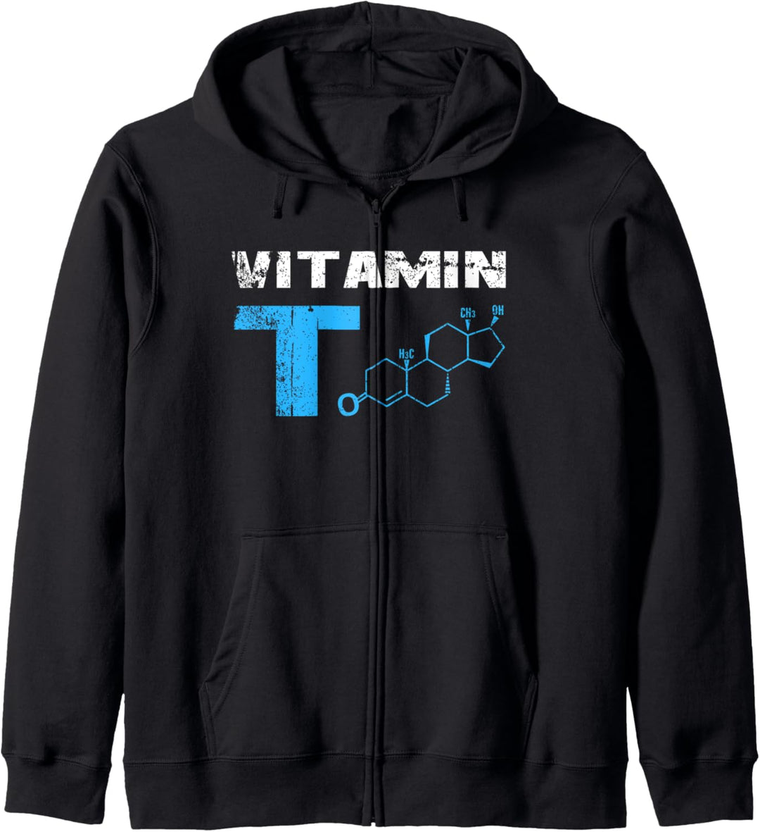 Vitamin T Testosteron Bodybuilding Fitnessstudio Fitnesstrainer Testo Kapuzenjacke