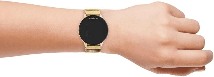 Oozoo Smartwatch Unisex Fitnessuhr (Gold/Gold Metall), Gold/Gold Metall
