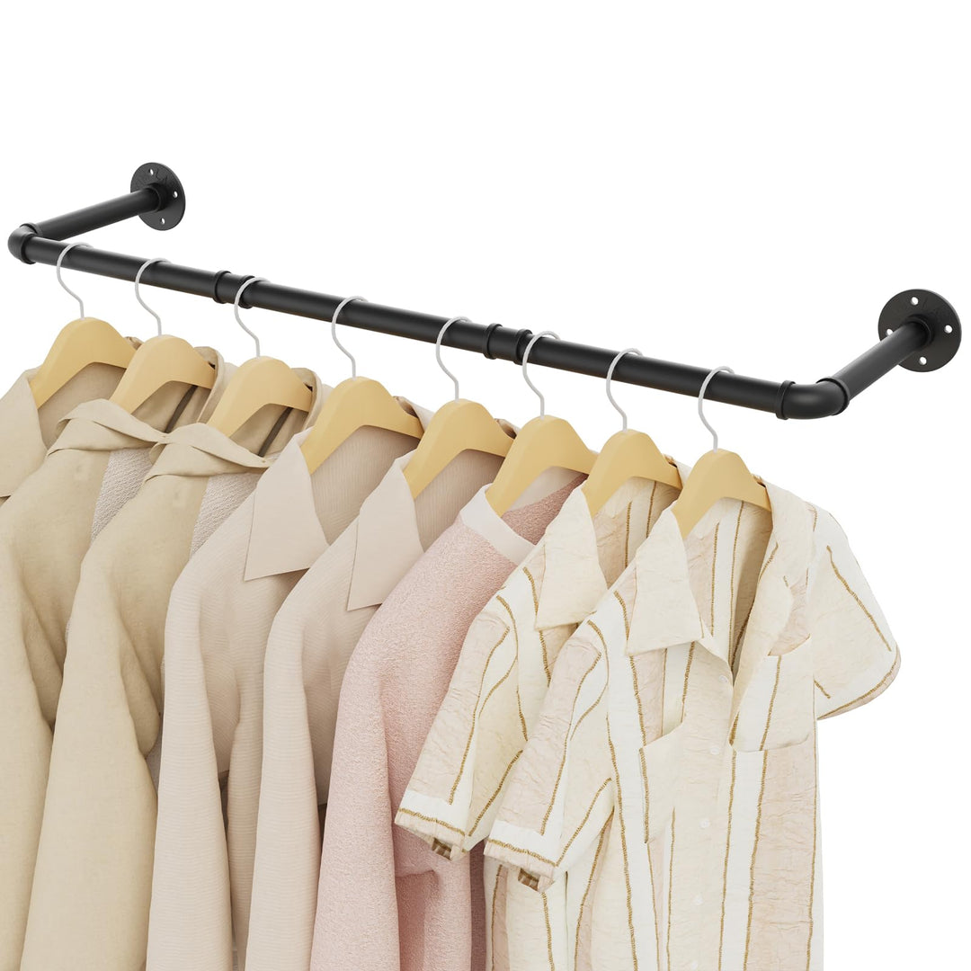 100cm Kleiderstange Industrial, Kleiderständer Wandmontage, Offener Kleiderschrank, Kleiderstangen f