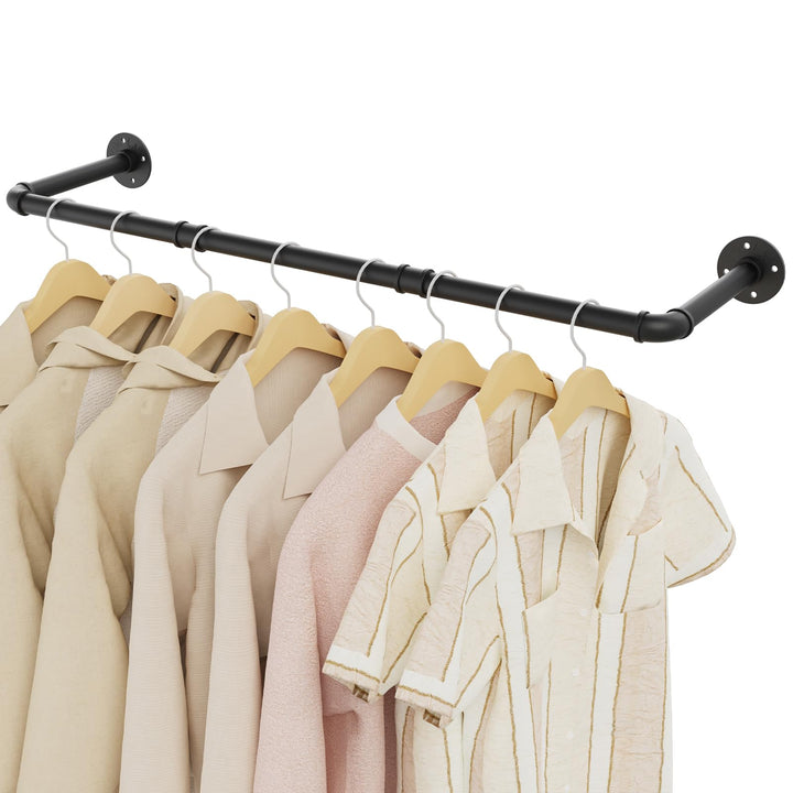 100cm Kleiderstange Industrial, Kleiderständer Wandmontage, Offener Kleiderschrank, Kleiderstangen f