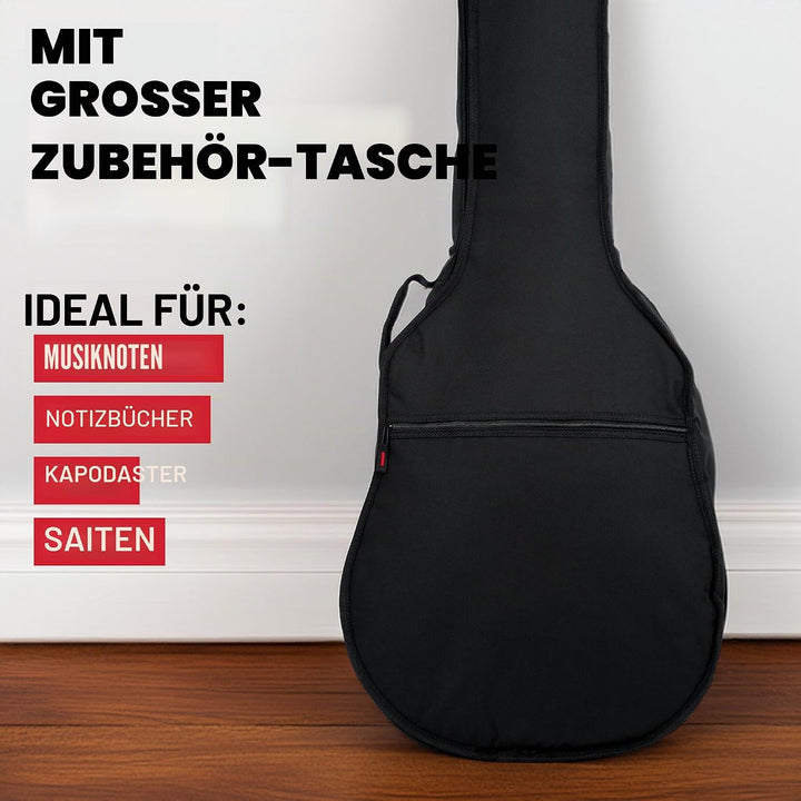 Gator Cases Gig Bag für Akustik-Bass-Gitarren (GBE-AC-BASS), Schwarz Akustischer Bass, Akustischer B