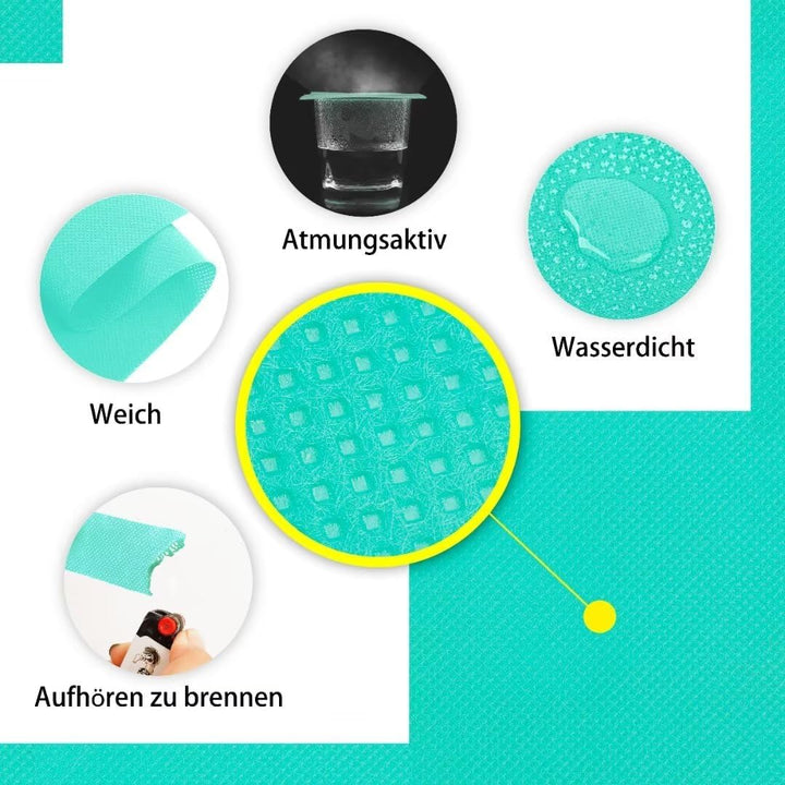 Tischdeckenrolle, 1.18 × 25M, Türkis, Einweg Vlies Stoffähnlich Tischdecke Rolle, Meterware Tischtuc