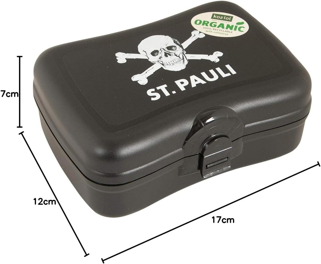 FC St. Pauli Brotdose Lunchbox Snackbox Nachhaltig - schwarz