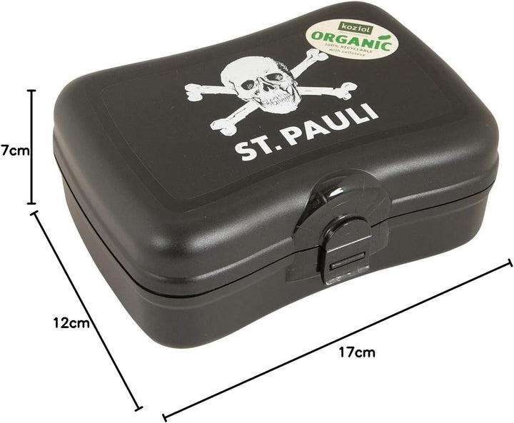 FC St. Pauli Brotdose Lunchbox Snackbox Nachhaltig - schwarz