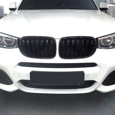 Gangying F25 Nieren Schwarz Kühlergrill für BMW X Serie X3 X4 F25 F26 Grill 2014-2018 ABS glänzend s