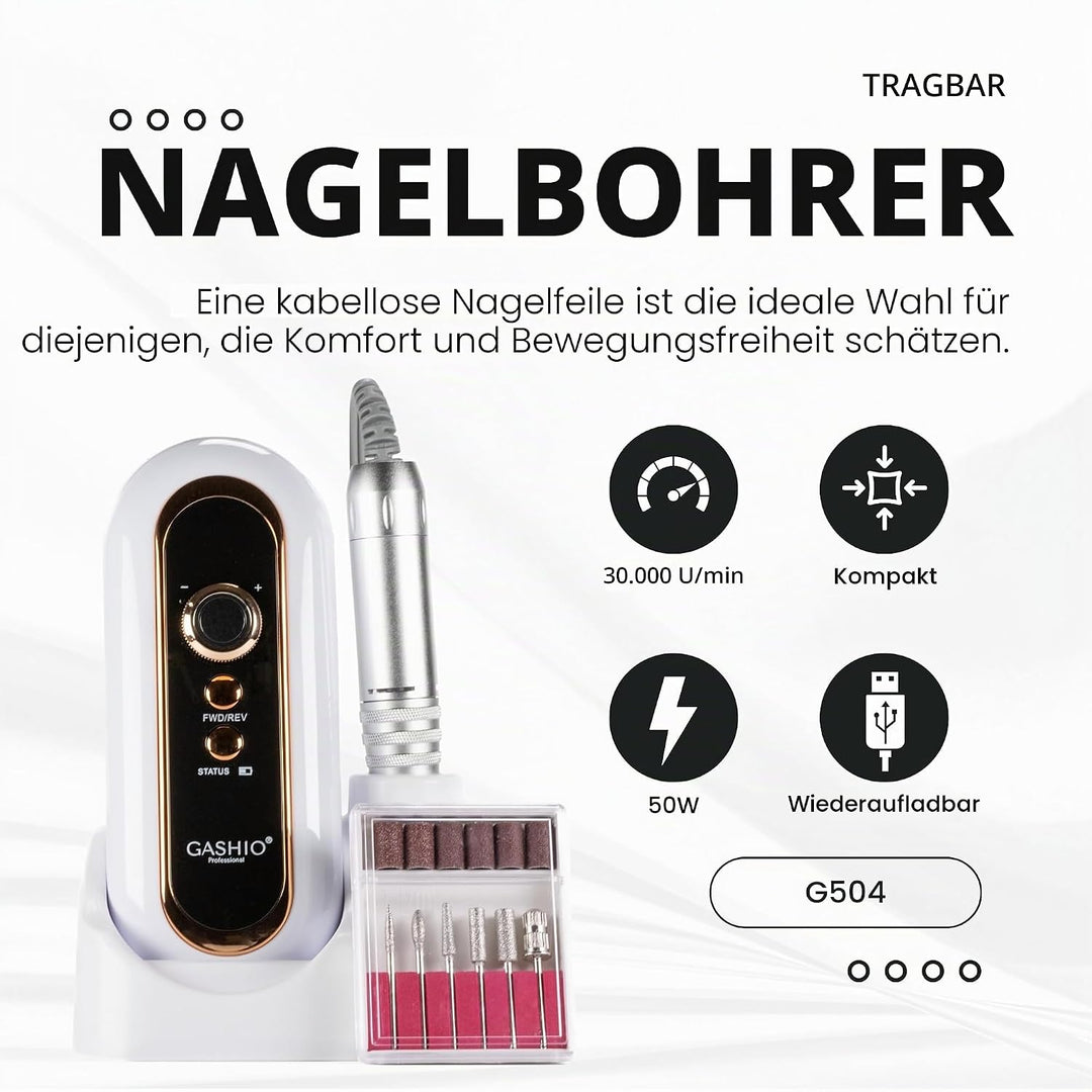 Nagelfräser Kabellos | Maniküre Pediküre Set Kabellos | Nail Drill 50W | Elektrische Nagelfeile | Na