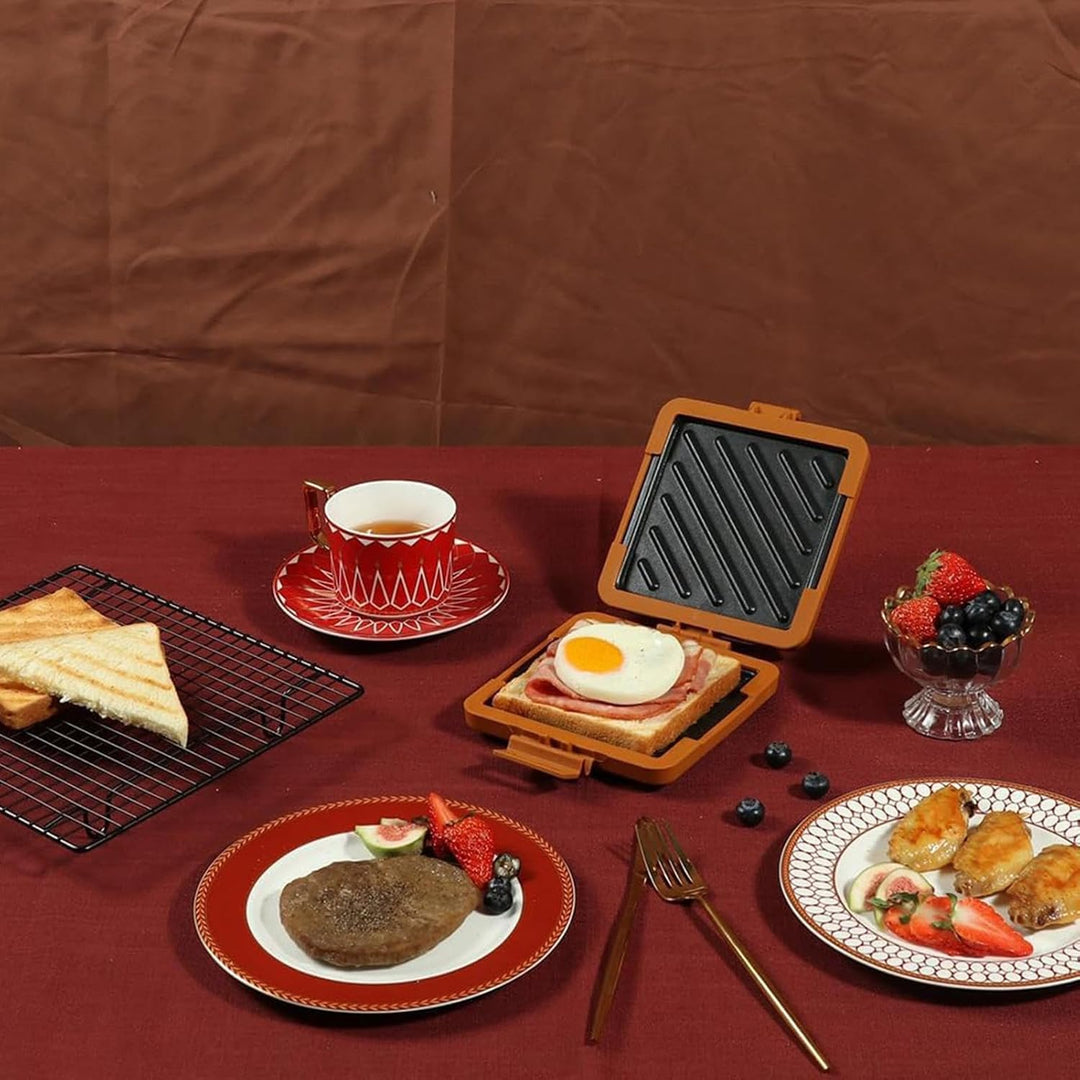 Mikrowellen- -Maker, Mico Mikrowellen-Toastie-Sandwich-Maker und Grill, kabelloser -Maker, Frühstück