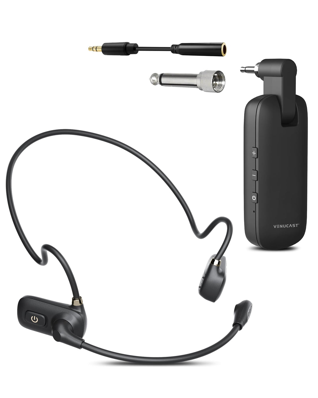 Venucast FreeMic W - Kabelloses Funk Headset-Mikrofon für klare Sprachübertragung für Unterricht &amp; E