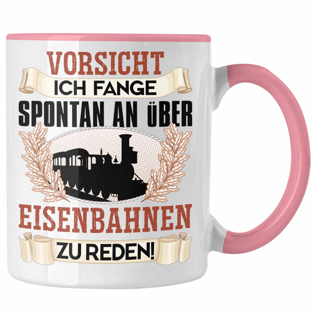 Trendation - Eisenbahner Tasse Geschenk für Modelleisenbahn-Fans Geschenkidee Ich Fange Spotan An Üb