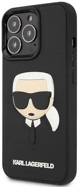 KARL LAGERFELD KLHCP14LKH3DBK hülle für iPhone 14 Pro 6,1" schwarz/Black hardcase 3D Rubber Karl`s H