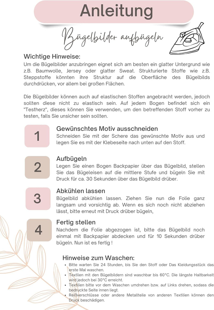 Bügelbilder Set für Textilien DIN A4 Kinder Mädchen Jungen Dino Einhorn gross klein Aufbügelbild zum