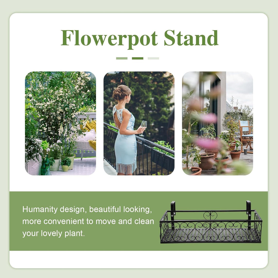HEMOTON Blumen Regale Blumen Regale Blumenregal Balkon Blumentopf Halter Geländer Regal Schwimm Rega