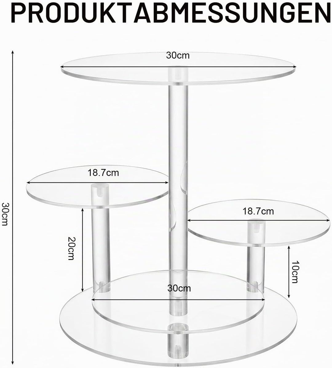 4 Etagen Acryl Cupcake Ständer, Kombination Kuchenständer für Desserts, Donuts, Kekse, Hochzeit &amp; Ge
