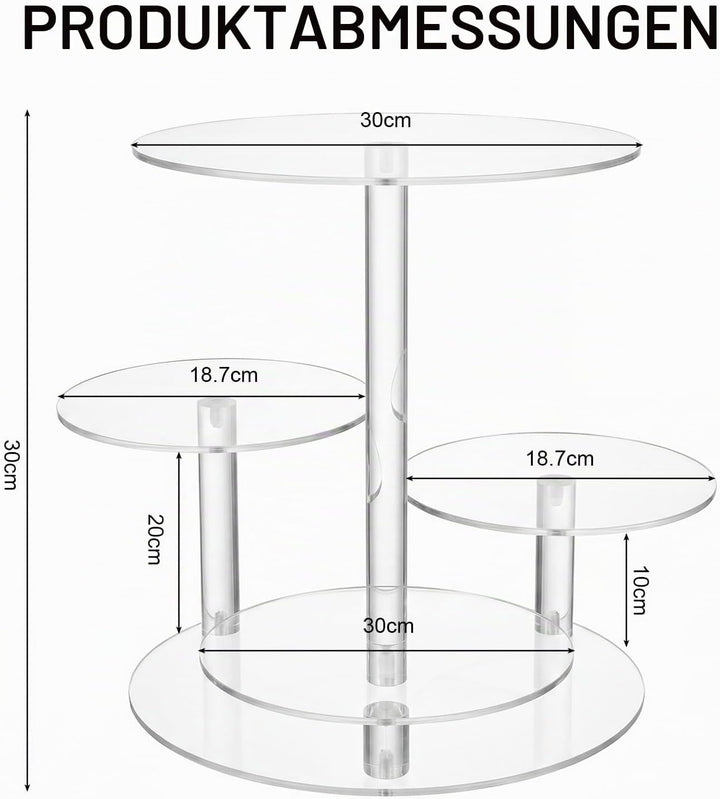 4 Etagen Acryl Cupcake Ständer, Kombination Kuchenständer für Desserts, Donuts, Kekse, Hochzeit &amp; Ge