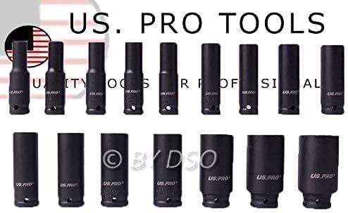 Punkt US PRO europäische 16 Stücke 1.27 cm Zoll Antrieb 6 Deep Impact Steckschlüsselsatz US1340