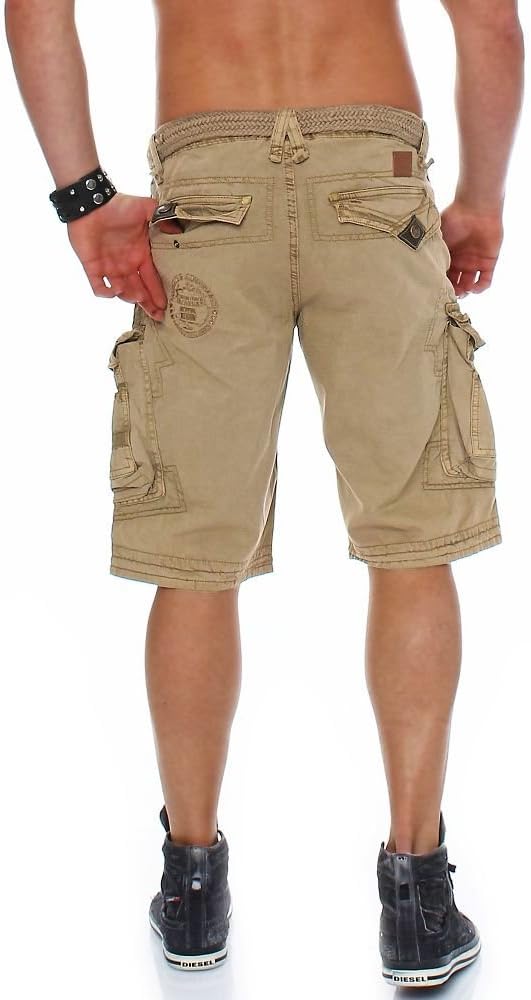 Geographical Norway Herren Kurzehose Perle Cargo Short Kurze Hose Bermuda M Beige, M Beige