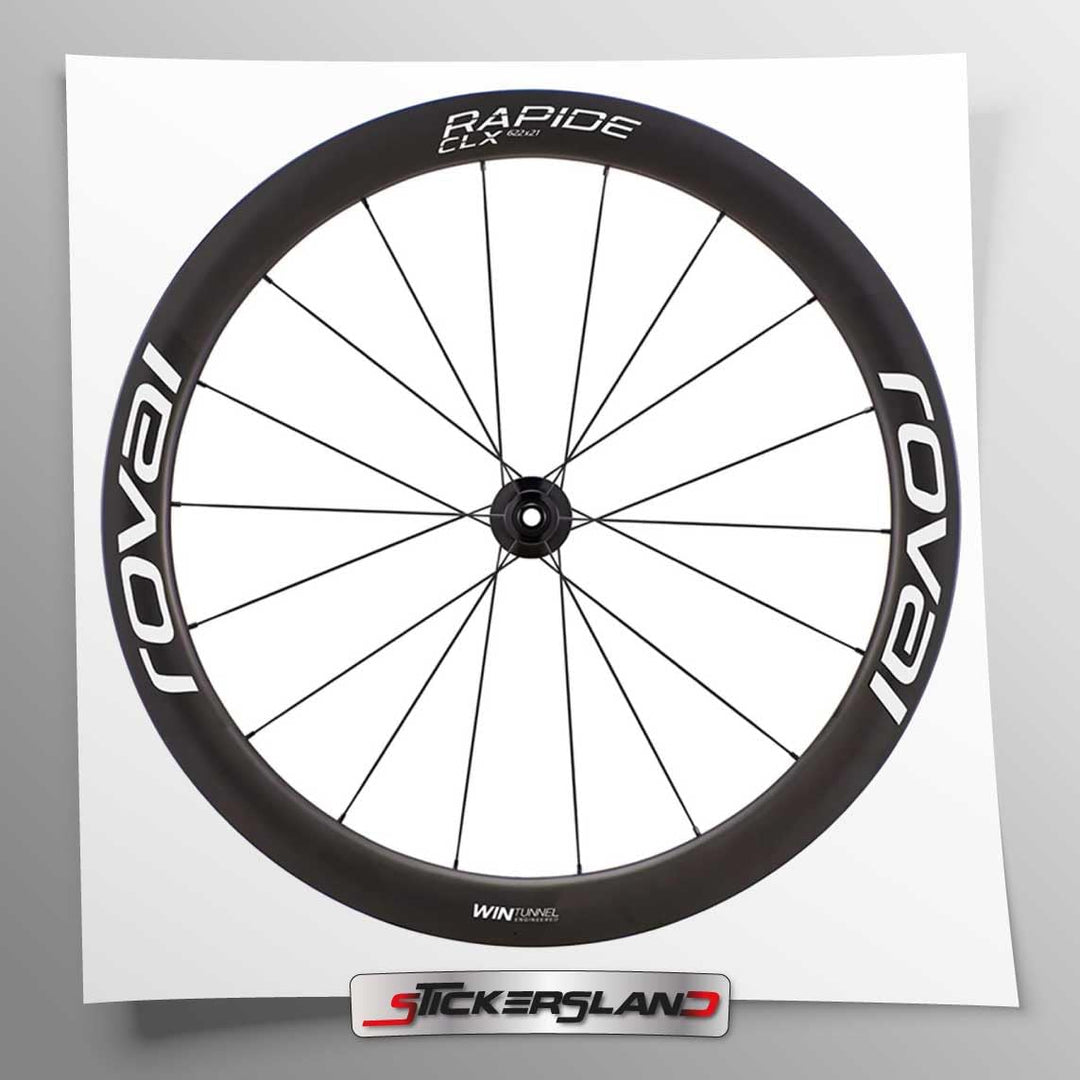 Aufkleber-Set für Radfelgen, kompatibel mit Rapid CLX, aus Vinyl, weiss, glänzend, dekoratives Set,