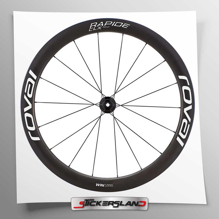 Aufkleber-Set für Radfelgen, kompatibel mit Rapid CLX, aus Vinyl, weiss, glänzend, dekoratives Set,