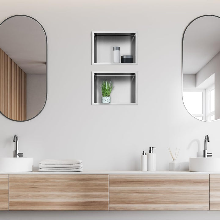 Balneo Wall-Box ONE wandnische dusche zum Badezimmer Edelstahl Duschnische 30x20x10 cm, wasserdicht